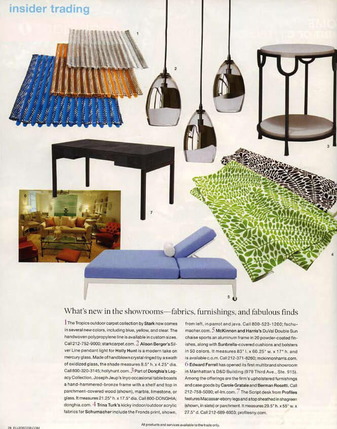 Elle Decor, July 2009