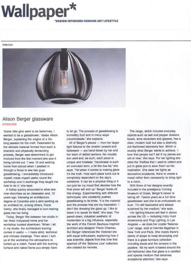 Wallpaper* online, November 2006