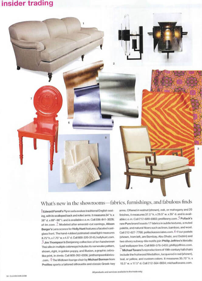 Elle Decor, April 2010