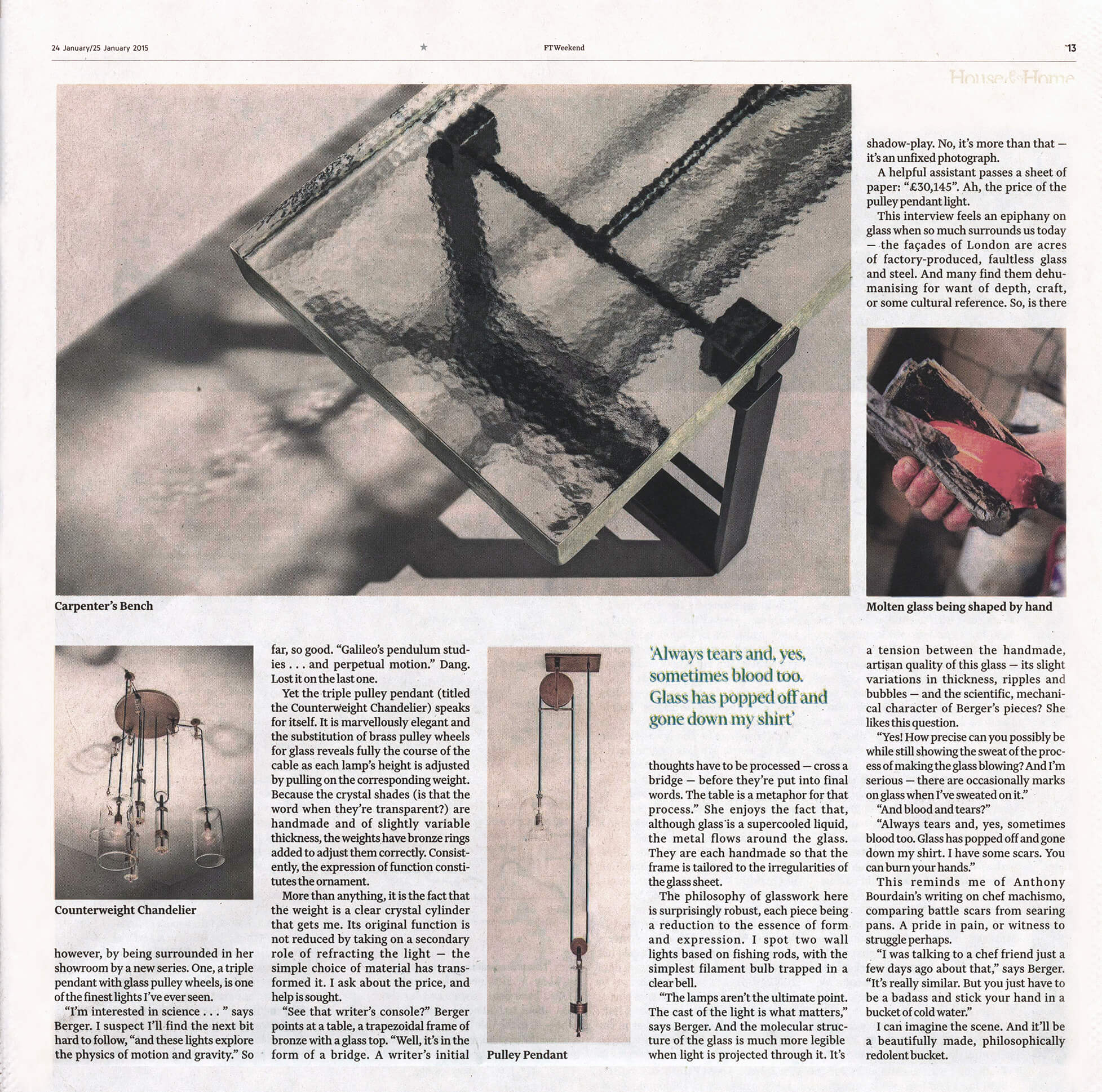 Financial Times Weekend, January 2015